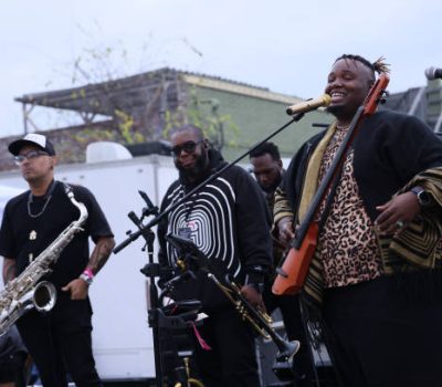 NORFOLK, VIRGINIA - NOVEMBER 02: BJ Griffin & the Galaxy Groove perform at the Business Block Party at the Mighty Dream Forum Hosted By Pharrell Williams 2022 on November 02, 2022 in Norfolk, Virginia. (Photo by Jemal Countess/Getty Images for Mighty Dream Forum)